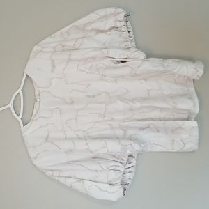 COS White Textured Blouse